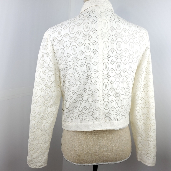 ALIE women off white blazer size Large cotton - Picture 5 of 16